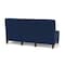 Lesro Siena Lounge Reception Armless 3 Seat Tandem Seating No Center Arms, Walnut, MD Ink Upholstery SN3102 - alternate 3